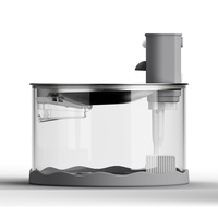 Fontaine à eau intelligente sans fil en acier inoxydable grande capacité à motif uni pour chiens et chats