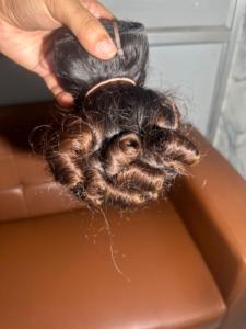 Baby Curly Style Indian Human Barato Remy Raw Cutículas sin procesar Alineadas Sin enredos Virgin Single Donor Double Drawn Bundles - Product Image 4