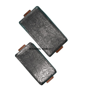 Bandeja de chocolate cuadrada de metal con acabado dorado, plato de chocolate de diseñador hecho a mano, tamaño personalizado, nueva bandeja de chocolate de diseñador - Product Image 4