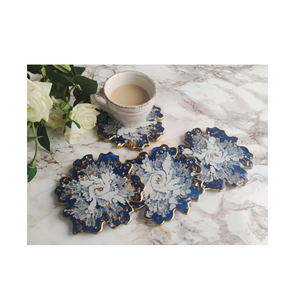 Sous-verres en résine faits à la main, écologiques et réutilisables, avec des designs personnalisables, style campagnard, emballage personnalisé, vente en gros - Product Image 6