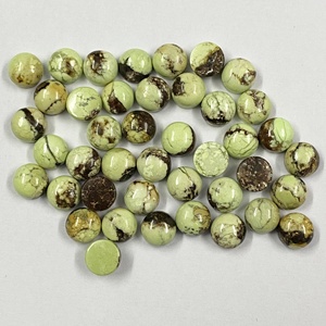 AAA ++ Meilleure qualité Citron Naturel Chrysoprase 7mm Cabochon Rond Certifié Pierres Précieuses Jaunes pour la Fabrication de Bijoux Livraison Gratuite - Product Image 3