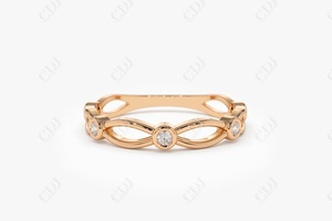 Anillo de compromiso de oro de 18 quilates con diamantes de imitación, sortija de compromiso, con certificado IGI - Product Image 6