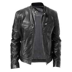 Blouson Moto Classique en Cuir PU pour Homme – Veste Slim en Cuir Style Blazer – Vente en Gros - Product Image 5