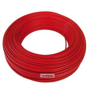 Cavo elettrico unipolare FS17 25mm rotolo colore rosso 2.5mmq sezione conduttore pacchetto fili elettrici - Product Image 1