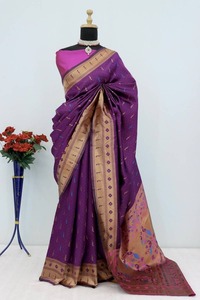 Colección de Saris de Seda Ligeros y Lujosos al por Mayor, Diseños Elegantes, Detalles Ricos, Estilo Moderno, OEM, para Bodas y Fiestas - Product Image 2