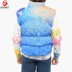 <b>Men's</b> Winter Sleeveless Puffer <b>Jacket</b> High Quality Heavyweight Polyester Customized Logo Shiny <b>Canvas</b> Fabric Warm Vest - Product Image 2