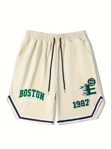 Pantalones cortos de algodón con logotipo personalizado de diferentes colores para hombre, pantalones cortos informales para gimnasio, ropa de calle para hombre, pantalones cortos deportivos lisos de punto - Product Image 6