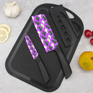 Couteau de chef en céramique de haute qualité, manche en plastique imprimé fleurs, outil de cuisine durable, compatible lave-vaisselle, vente en gros d'usine, livraison rapide - Product Image 4