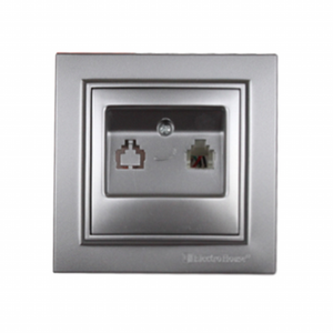Gran oferta 16A Silver Stone TF Socket 220V 2 ranuras teléfono enchufe de pared eléctrico IP22 plástico ABS para EU/UK/US estándar - Product Image 1