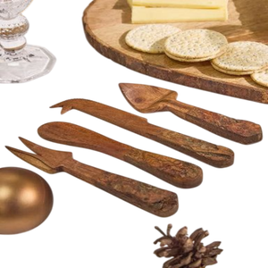 Ensemble d'outils à fromage en bois Distributeur de fromage en gros avec boîte-cadeau pour un usage quotidien à la maison et à la fête - Product Image 1
