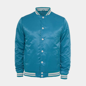 Blouson universitaire homme personnalisé 2026 de haute qualité, confortable, en cuir uni avec col montant, grandes tailles, options de couleur personnalisées - Product Image 3