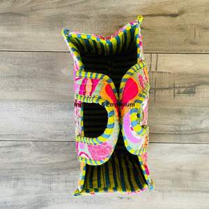 Sac fourre-tout mini réversible en coton matelassé imprimé à la main, écologique, durable, robuste, pour les courses - Product Image 3