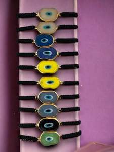 Dafni สร้อยข้อมือถักทอลายตาปีศาจตัวใหญ่จาก Pazar เป็นมิตรกับสิ่งแวดล้อมน้ำหนักเบาทนทานกันน้ำมีความกว้าง10มม. ทำจากอิสตันบูล - Product Image 4