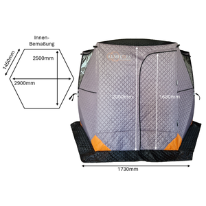 เต็นท์ซาวน่า ALMI-Flex กันน้ำสามชั้น สองห้องนอน สำหรับตั้งแคมป์กลางแจ้งสามฤดู - Product Image 2