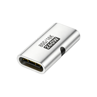 Adaptador Mini USB4 USB-C Hembra a Hembra, 240W PD, Carga Rápida, 8K 60Hz, Acoplador de Audio y Video con Funciones Completas