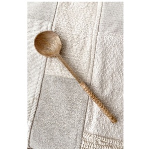 Factory Price Mango Wood Enamel Print Salad Server <b>Set</b> Elegant Home Restaurant Tableware Decoration <b>Flatware</b> for Weddings - Product Image 4