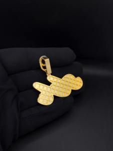 Chaîne pendentif tête de tigre en acier inoxydable avec diamants CZ glacés, collier pendentif empilement d'argent CZ personnalisé, style Hip Hop unisexe - Product Image 4