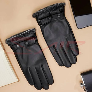 2024 New Wholesale Customized Comfortable Synthetic Leather Gloves for Men Casual Winter High Quality From Pakistan - Product Image 5