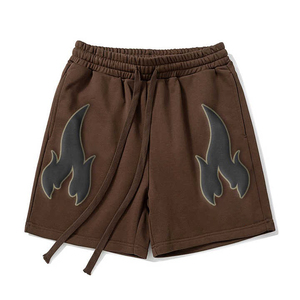 Shorts en molleton épais pour homme avec taille élastique ajustable, respirants, et décoration en dentelle 2026 - Product Image 2