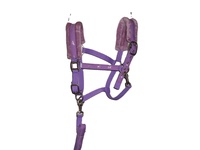 Ornements équestres : Harnais de tête pour cheval en vison de haute qualité avec sangle en nylon, logo personnalisé, rembourrage en nubuck durable, harnais anglais
