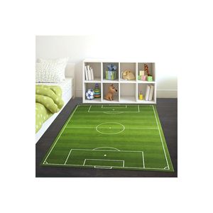 Tapis de chambre d'enfant à impression numérique conçu sur mesure Tapis de sol sur le thème du terrain de football - Product Image 1