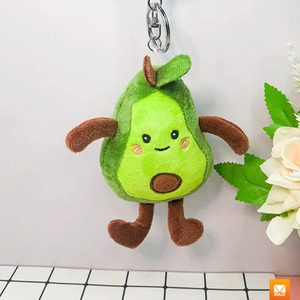 Kawaii Soft Plush Avocado Keychain Pendant <b>Keyring</b> - Assorted Colors - Product Image 3