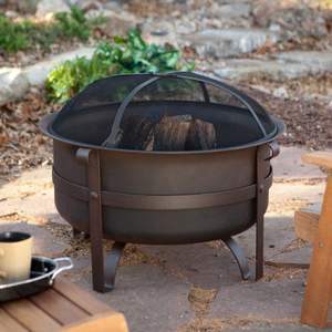 Artisan cast iron <b>fire</b> <b>pit</b> with hand forged details and durable construction built to withstand outdoor elements - Product Image 5