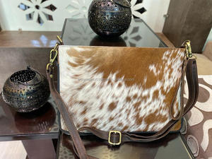 กระเป๋าสะพายข้างหนังเทียมสไตล์ตะวันตกใหม่กระเป๋าสะพายข้างหนังขนสัตว์แฟชั่นคุณภาพสูงงานแฮนด์เมดหนังแท้ - Product Image 4