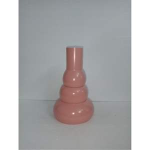 Vase décoratif en métal rose mat de luxe - Petit pot à fleurs en fer avec poignées - Vase tendance pour la décoration de table de mariage et d'événements - Product Image 6