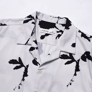 TST 8143 Short Sleeve <b>Vest</b> Collar Shirt Diagonal Silk Fabric - Product Image 2