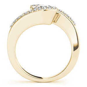 Bague de fiançailles en or jaune 18 carats avec diamants sertis en tension, diamant de 0,17 carat - Product Image 2