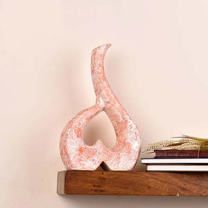 Vase en céramique artisanal bleu corail et orange, design contemporain nordique, carré, pour table, décoration intérieure, cadeau de pendaison de crémaillère, 16,5x27cm - Product Image 5