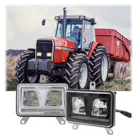 40W Rectangulaire 4x6 Inch LED Phare 6500K Température de Couleur Aluminium Deux Supports pour Tracteur Massey Ferguson Nouveau