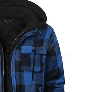 Sweat à capuche en flanelle pour homme avec poche sur le devant et cordons de serrage réglables, matière douce et confortable - Product Image 2