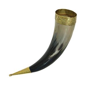 Viking corne à boire tasse sculptée rustique authentique guerrier chope gobelet médiéval fait à la main hydromel naturel récipient à boire - Product Image 6