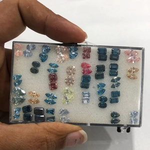 ต่างหูเพชรเม็ดกลมแบบหลวมและแบบผสมปรับแต่ง1CT ในห้องปฏิบัติการปรับแต่งได้ cvd/hpht สำหรับคู่สีแฟนซี - Product Image 2