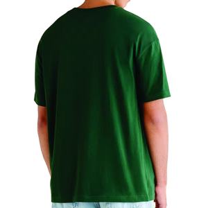 Camiseta de Lona Transpirable Ecológica para Hombre, Estilo Urbano, con Logotipo Vintage Personalizado, Estampado Digital Liso de Gran Tamaño - Product Image 2