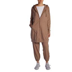Qualité supérieure dames en gros musulman modeste femmes sweat à capuche d'hiver vêtements de sport fermeture éclair 100% coton islamique personnalisé OEM filles - Product Image 1