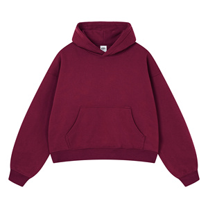 Sweat-shirts en molleton de coton uni ultra-épais 400 GSM de qualité supérieure, coupe ample, conçus pour les marques haut de gamme européennes et américaines. - Product Image 5