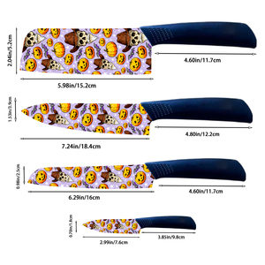 Popular Hot Selling Ceramic Blade Plastic Professional Chef <b>Knife</b> Set 7-Piece Durable Dishwasher <b>Safe</b> Ambidextrous for Cooking - Product Image 2