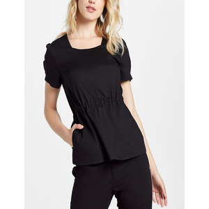 Uniformes de hospital transpirables de último diseño, uniformes médicos con cremallera para mujer, conjunto de uniforme de Enfermería de manga corta con logotipo personalizado - Product Image 2