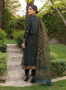 Robe de soirée 3 pièces pour femmes musulmanes et indiennes, vêtements de fête, salwar kameez avec col brodé - Product Image 6