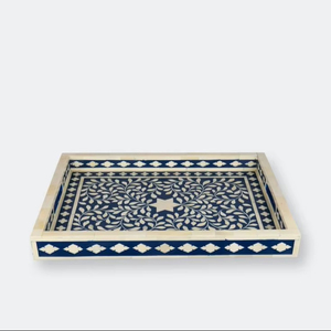 Dernier plateau de service en incrustation d'os pour la décoration intérieure Motifs floraux pour les occasions de Noël - Product Image 1