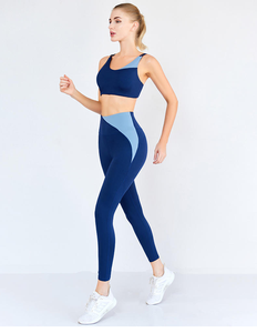 Haute qualité personnalisé femmes Gym Fitness vêtements de sport grande taille respirant solide doux haute élastique Yoga porter ensembles couleur - Product Image 3