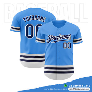 Camiseta Deportiva Personalizada con Botones Completos para Hombre, Transpirable, de Secado Rápido, Antibacteriana, Sublimada, para Béisbol - Product Image 5