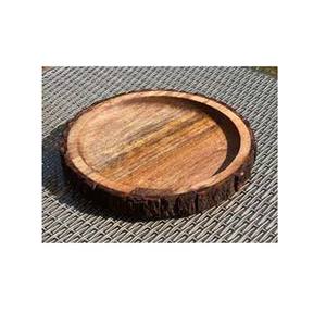 Bandeja de servicio de diseño de corteza exterior redonda de madera sin asa bandejas de servicio únicas bandeja de Artículos de bar uso doméstico y hotelero - Product Image 1