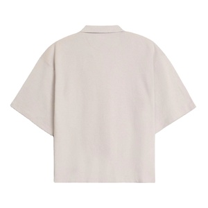 เสื้อเชิ้ตแขนยาวทรงหลวมสไตล์ลำลองปักโลโก้ตามสั่งด้านหน้า ผ้าคอตตอน 100% หนัก 220 GSM ติดกระดุม ทรงหลวมสำหรับผู้ชาย - Product Image 3