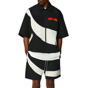 Ensemble coupe-vent personnalisé été short et sweat à capuche pour hommes, survêtement personnalisable en gros pour femmes, ensembles courts pour hommes, vêtements d'entraînement - Product Image 1