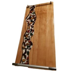 Bandejas para servir de resina de madera modernas de alta calidad 2024, recién llegado, decoración de fiesta Popular, bandeja de dulces de frutas secas, fábrica - Product Image 6