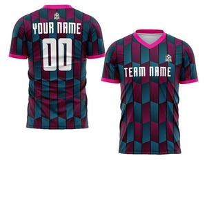 Camiseta de fútbol 2025 personalizada 3D impresa con cuello en V camiseta de fútbol para hombres camiseta de patrocinador personalizada con nombre y número - Product Image 6